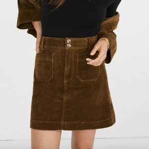 Madewell Corduroy A-Line Mini Skirt